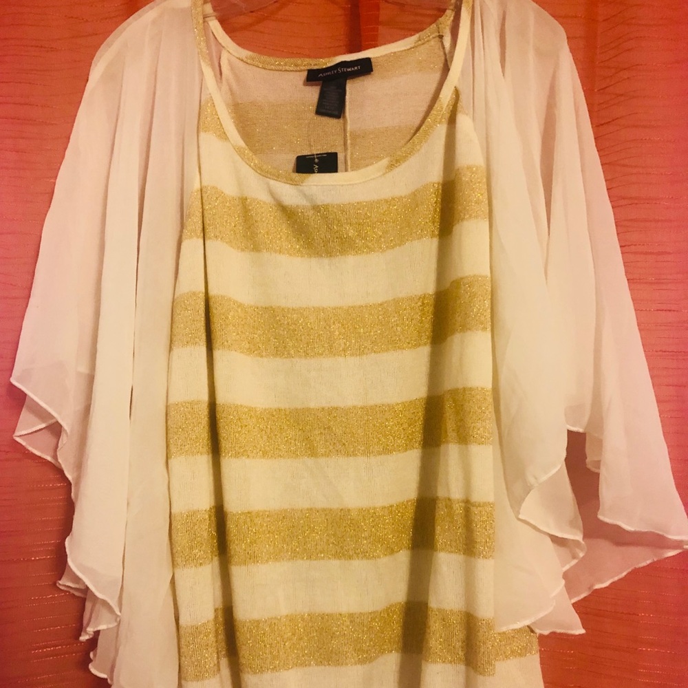 Sheer knit blouse